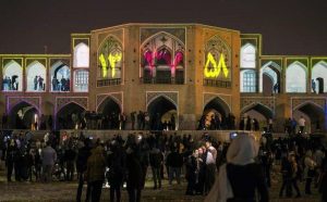 ویدیو مپینگ بر روی یکی از آثار تاریخی اصفهان