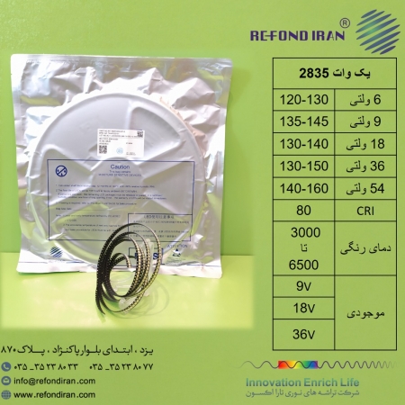 تامین و فروش انحصاری انواع چیپهای ال ای دی سایز 2835 با توان یک وات
